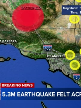 #BREAKING: A magnitude 5.3 #earthquake struck in Kern County, with significant shaking felt throughout Southern California.