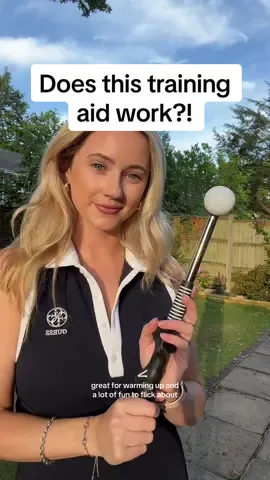 Does this training aid work?! ⛳️ I’d say for warming up and grip this does the job pretty well! (Purchased this with my own money, honest review) #golf #womensgolf #womeningolf #lovegolf #golftraining #golftrainingaids #summergolf #beginnergolf 
