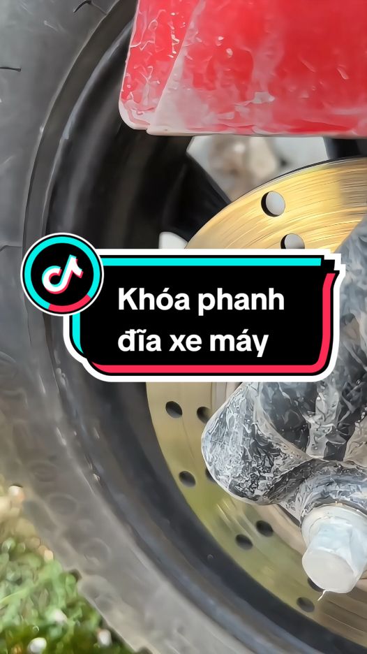 Khóa phanh đĩa xe máy mini nhỏ gọn, chất liệu thép không rỉ. #khoadiaxemay #khoathangdia #khoaphanhdia #khoaxemay #khoaxemaychongtrom #khoaxemay45k 