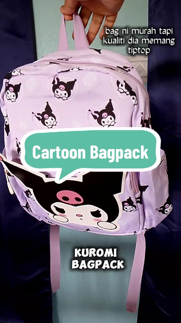 Comelkan bagpack anak aku, harga bawah rm30 , berbaloi !!  #bagpack #cartoonbag #bagpackkids #kuromibag #sue_ahim 