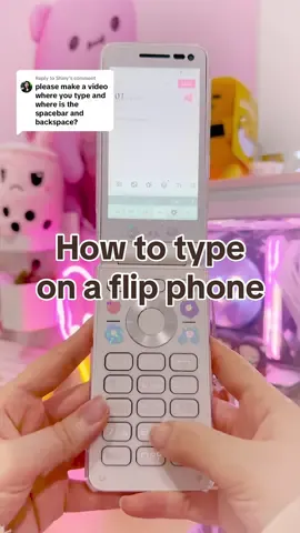 Replying to @Shiny the button above the number 2 key is the backspace and the last # is the space bar~ #t9typing #flipphone #flipphonetyping #samsunggalaxyfolder2 