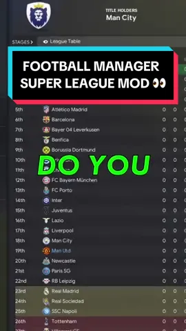 The BEST #FM24 Mod 👀 Get the #SuperLeague on #FootballManager 🤝 This is how you can start playing RIGHT NOW #FootballManager2024 #FMTok #Football #ChampionsLeague #zimsmula 