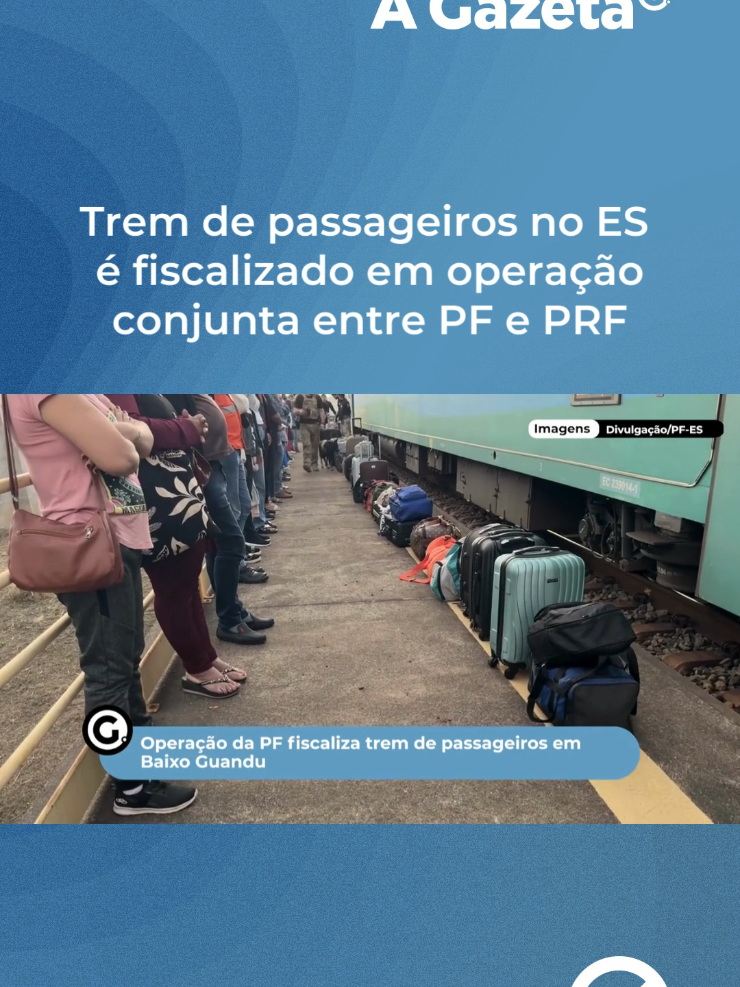 Fiscalização de combate às drogas! 🚨⚠️ As polícias Federal e Rodoviária Federal realizaram uma operação de fiscalização no trem de passageiros que passa pela Estrada de Ferro Vitória a Minas, na altura da estação de Baixo Guandu, no Noroeste do Espírito Santo, na última terça-feira (6). O objetivo era combater o tráfico interestadual de drogas. A ação contou com 16 policiais e quatro cães farejadores. Segundo a PF, cerca de 400 passageiros e todas as bagagens foram fiscalizados. Buscas também foram feitas no interior de 12 vagões. De acordo com a corporação, nada de ilícito foi encontrado. #AGazetaES