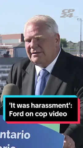 'It was harassment': Ford on cop video Ford weighs in after a video surfaced of a Toronto police officer giving the finger to a civilian during a tense exchange. For more, go to CP24.com