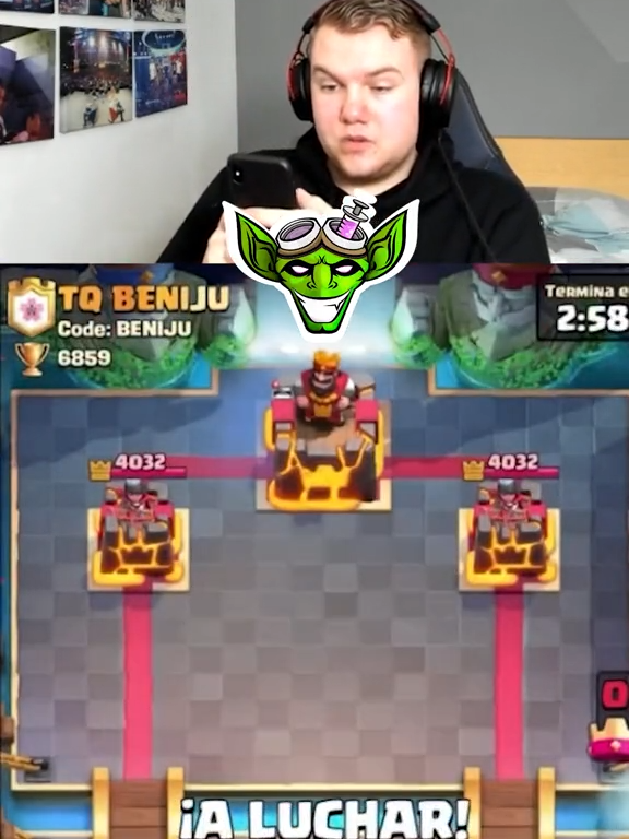 me encuentro contra beniju jugando ladder! #surgicalgoblin #clashroyale #fyp #viral