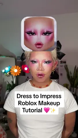 Dress To Impress Roblox Makeup Tutorial ｡*ﾟ.*  𝓶𝓪𝓴𝓮𝓾𝓹* ﾟ(links in bio) @Huda Beauty  • faux filter concealer - 01 @Blend Bunny Cosmetics (FREDUSSY for $ off)  • eyeshadow palette • blush trio palette @KimChi Chic Beauty (FREDUSSY for $ off) • white concealer @milkmakeup  • future fluid concealer @ONE SIZE BEAUTY  • ultimate blurring settinf powder @doe Beauty  • empress false lashes @TIRTIR  • mask fit red cushion foundation @Half Magic  • sparklestik eye crayon (nose highlight) • sculptitude lip liner @NYX Professional Makeup  • epic wear white liner (lip highlight) @Judydoll US  • thin black liquid liner #dresstoimpress #roblox #makeuptutorial #makeup #dti #dresstoimpressroblox #dresstoimpressvip 