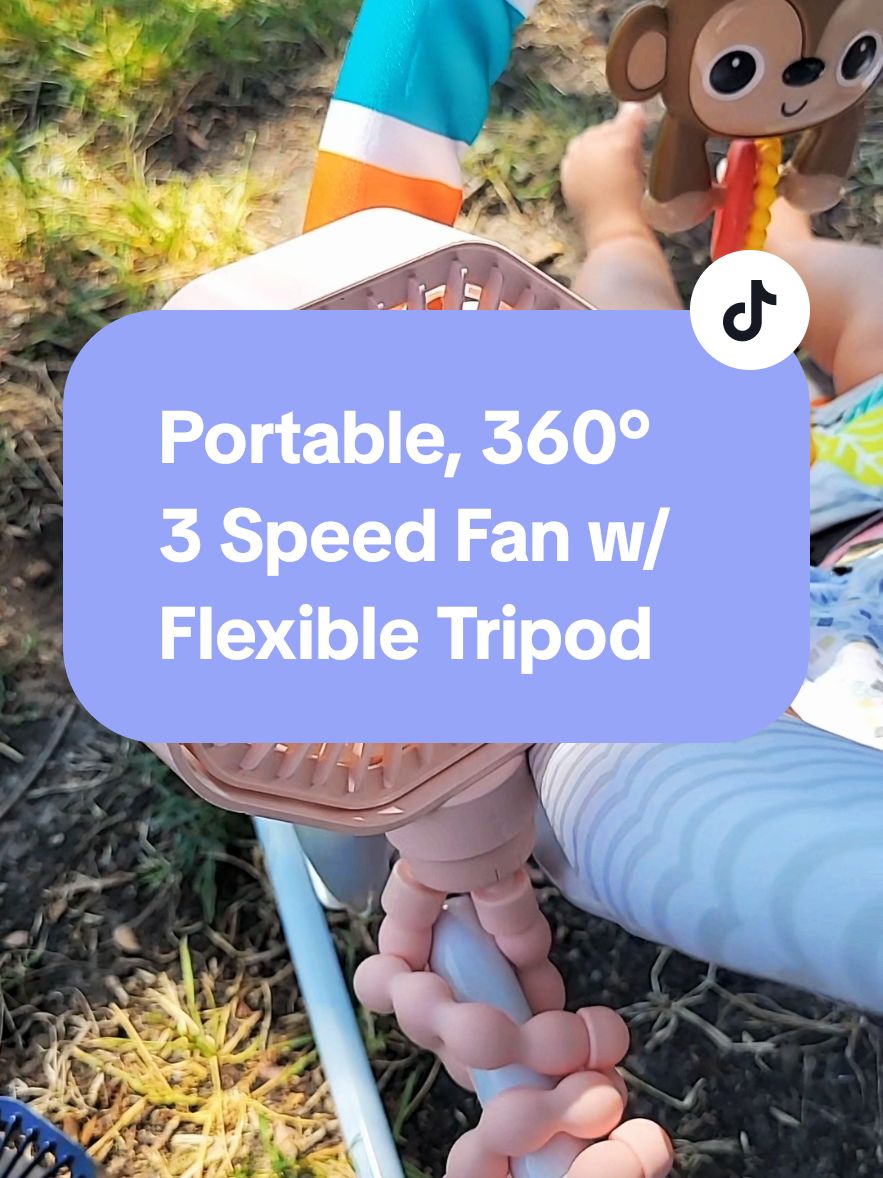 Comes in several colors, rechargeable with a battery that's last for hours!! 3 speed, 360° rotation and a flexible tripod that fits on just about everything. This fan is a #musthave to keep our babies (and us) cool in this crazy hot weather.  #tiktokshopbacktoschool #dealhunters #tiktokshop #tts #momtok #mom #MomsofTikTok #momsover30 #parentsoftiktok #sahm #sahmlife #sahmtok #sahmsoftiktok #momssupportingmoms #womansupportwoman #sharingiscaring 
