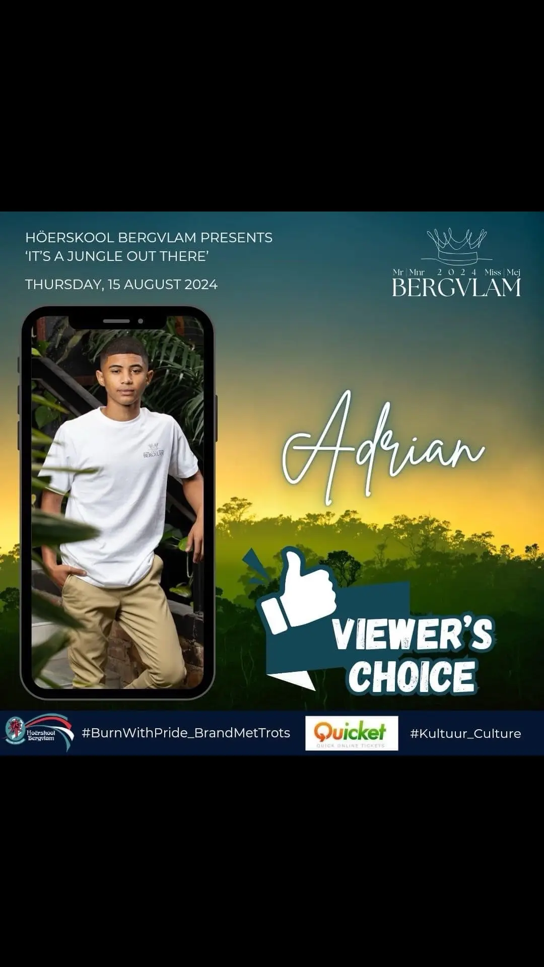 Cast your vote for the Viewers' Choice in the Mr and Miss Bergvlam competition! Vote for finalist number 18🤍. Comment once you have voted.I will be following back the first 20 people. Link in my bio