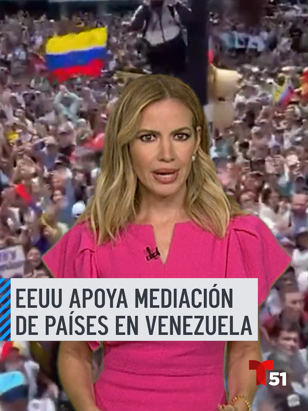 Estados Unidos apoya a Colombia, Brasil y México en su mediación para salir de la crisis política en Venezuela tras las elecciones presidenciales.⁠ ⁠  Mark Wells, del Departamento de Estado para América Latina, dijo que Washington está totalmente a favor del diálogo y que está trabajando muy de cerca con estos tres países. ⁠ ⁠  Además, aseguró que sería casi imposible que la oposición venezolana haya falsificado el recuento de votos que impugnó los resultados oficiales que dieron la victoria a Nicolás Maduro.⁠ #venezuela #telemundo51