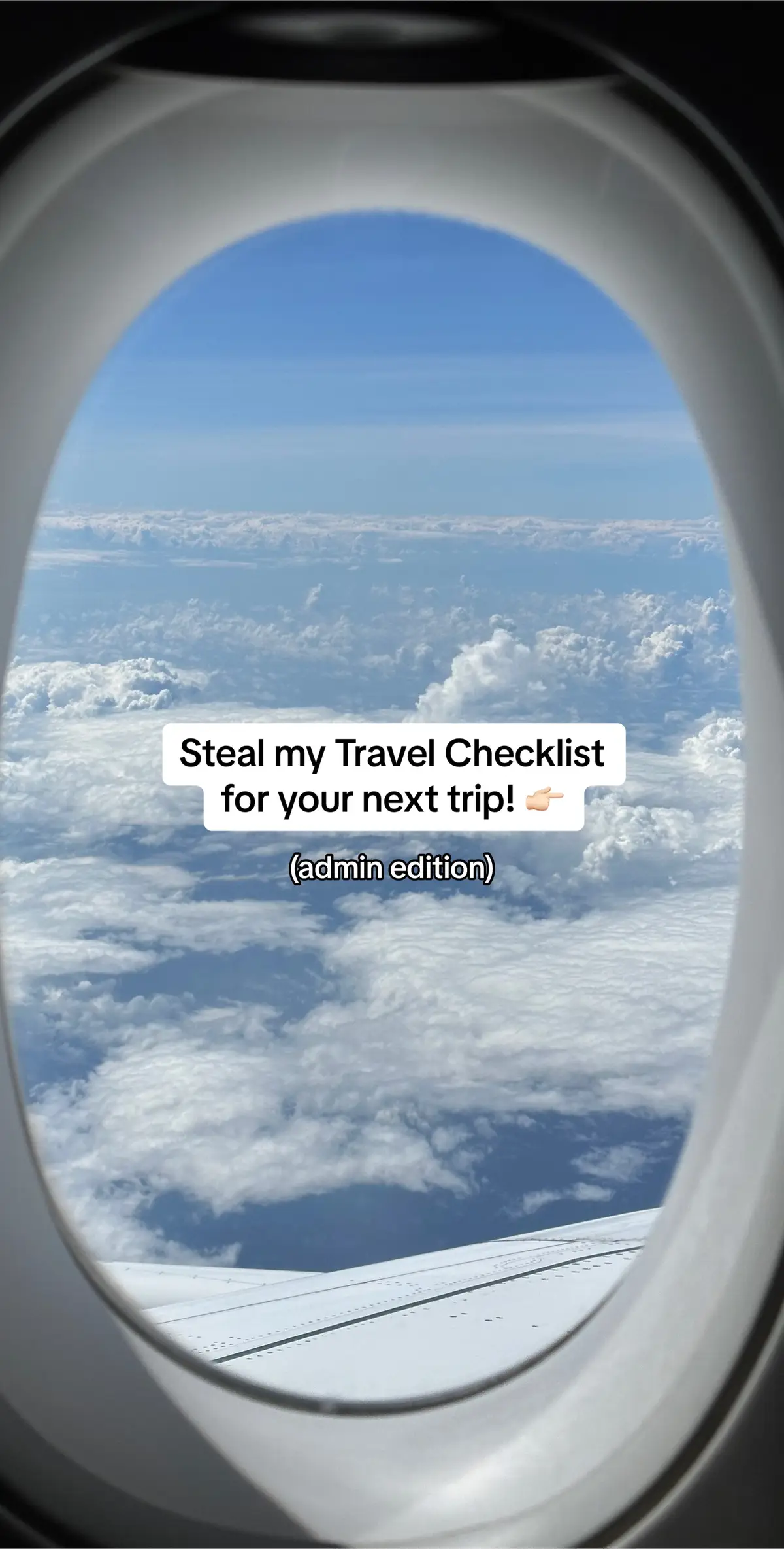 steal my travel checklist for your next trip! this is just  admin, i have a whole other checklist for beauty haha #travelguide #tripplanning #travelprep 