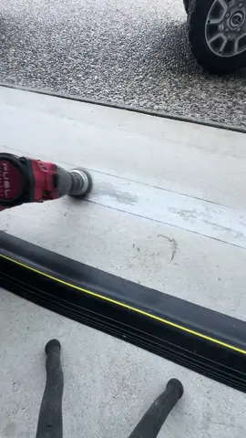 A little home project. Had water coming in my garage.  Saw @Kruger Construction do this and thought it was an easy inexpensive way to seal it. Thanks for sharing! #garage #garagedoor #seal #quickfix #DIY #Home #homerepair #leak #amazon #water #milwaukeetools #toolsofthetrades @Milwaukee Tool 
