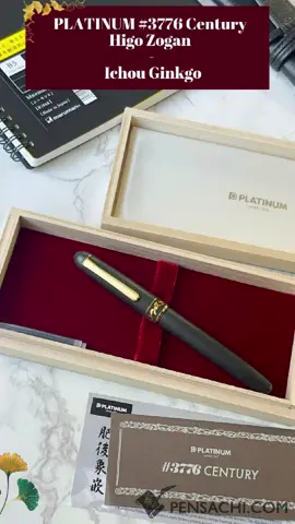 Unboxing the Platinum Higo Zogan - Ichou Ginkou 🍂 This elegant fountain pen features a smooth matte black resin finish and a 14K gold inlay on the cap band. Its design beautifully depicts autumn leaves (Ginkgo), rendered on the central section of the pen using traditional gold zogan techniques. This ancient method, which has its roots in Japan’s Edo period, was originally used to adorn battlefield weapons like sword. #pensachi #unboxing #review #fountainpen #fyp #unboxingvideo #stationery #stationeryaddict #platinum #pen #japanesestationery #writing #calligraphy #shorts #tiktok #fypシ゚viral #art #viral #japan #ginkgo 