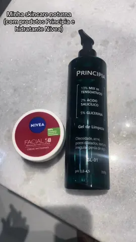 Rotina noturna de skincare w// @Principia e @NIVEA 🫶🏼 #skincare #skincareroutine #pele #cuidados #fyp #taylorswift #principia #principiaskin #foryoupage 