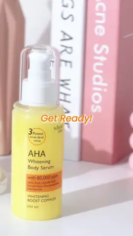 Get Ready!! Out AHA Whitening Body Serum is Finally READY STOCK!  Buruan checkout sekarang sebelum kehabisan lagi!😭  #white_inc #whiteningserum #serumahawhitening 
