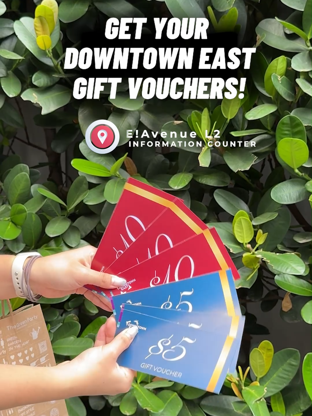 Indulge in the ultimate #DowntownEastexperience with our versatile gift vouchers. 🌟 Shop, dine, play, and stay – our vouchers make it easy and fun! 🛍️  Shop and dine at all stores in Downtown East 🌊 Splash into fun at #WildWildWet 🏖️ Unwind at #DResort with a cozy staycation Available for purchase at our E!Avenue Level 2 info counter in $5 and $10 denominations, valid for 1 year.  Ideal for gifting or treating yourself to a memorable day out! 😆 #giftvoucher #mallvoucher #giftideas #fypシ゚