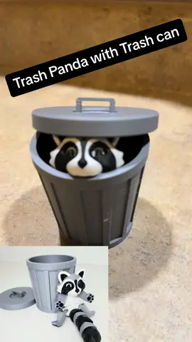 Trash can Panda with Trash can BUY NOW! He said so!  #3dprinting  #trashcanpanda #tiktokmademebuyit  #dealswithdevinshields #raccoon 