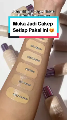 Muka jadi cakep setiap pakai ini! 🥹💖 Cobain deh! #somethinc #PromoGuncang88 #copypastetintedsunscreen #skintintreview 