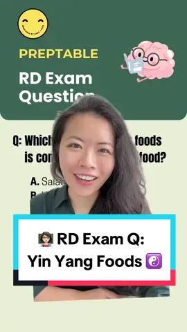 What are Yin Yang Foods? Pass the RD exam with PrepTable🤓. Lectures linked in bio 🔗 #rdexam #dietitian #yinyang #greenscreen 