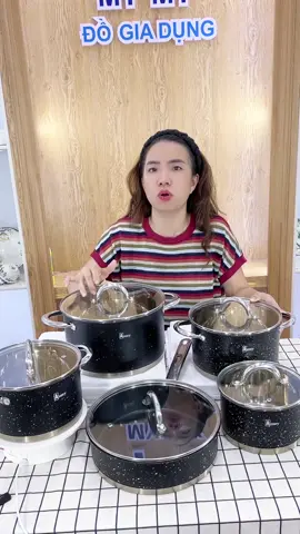 Bộ Nồi Amey 5 món Hàng Đức hàng dày dặn 9 lớp xịn xò cực kỳ luôn #xuhuong #bonoiamey #Thu2freeship #vanchuyenmienphi #huyenhomhinh365 