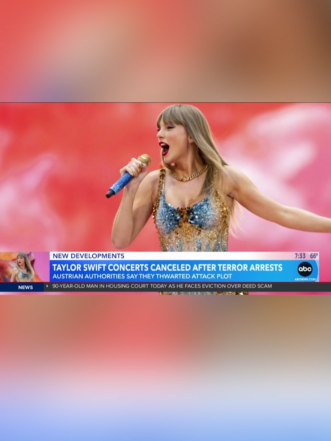 Taylor Swift's three concerts in Vienna this week have been canceled after two suspects were arrested for allegedly plotting a terror attack, authorities said. Chemical substances and technical devices were found at the house of a 19-year-old Austrian suspected of planning an attack on the upcoming concerts, officials said Thursday. Though inspired by ISIS, the sources said investigators do not believe the alleged plot was directed by ISIS operatives. #news #taylorswift