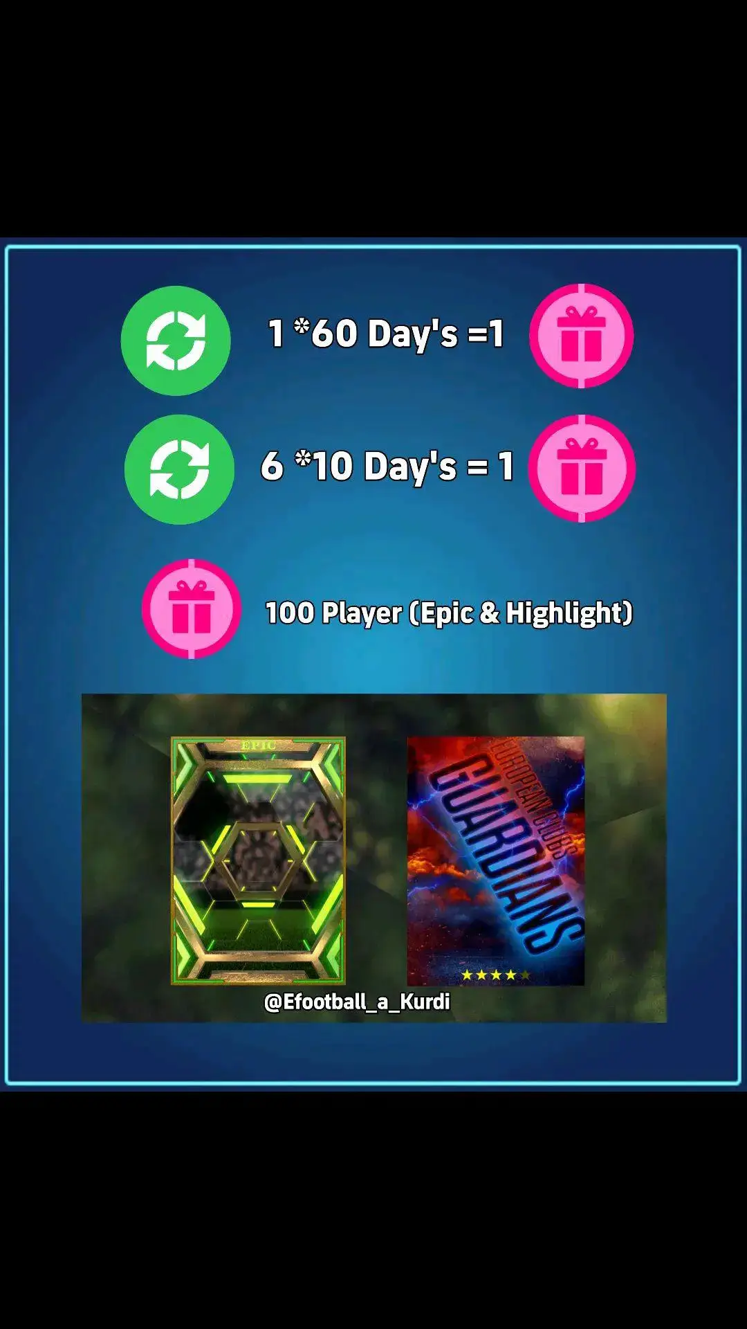 Every, one 60 day's contract renewal, and six 10 days contract renewals will convert to a chance deals that consists of 100 CEpic & Highlight) players. #イーフト #eFootballHUB #eFootball #konami #efootball_a_kurdi #games #pes2020mobile #cristiano #messi #lionelmessi #pes #thebest #efootballBD #efootball24 #efootball23 #eFootball2023アプリ #eFootball2023 #efootball2024 #eFootball2023Mobile #eFootballアプリ #efootball2023メンテ #konami #efootball2024 #efootball24