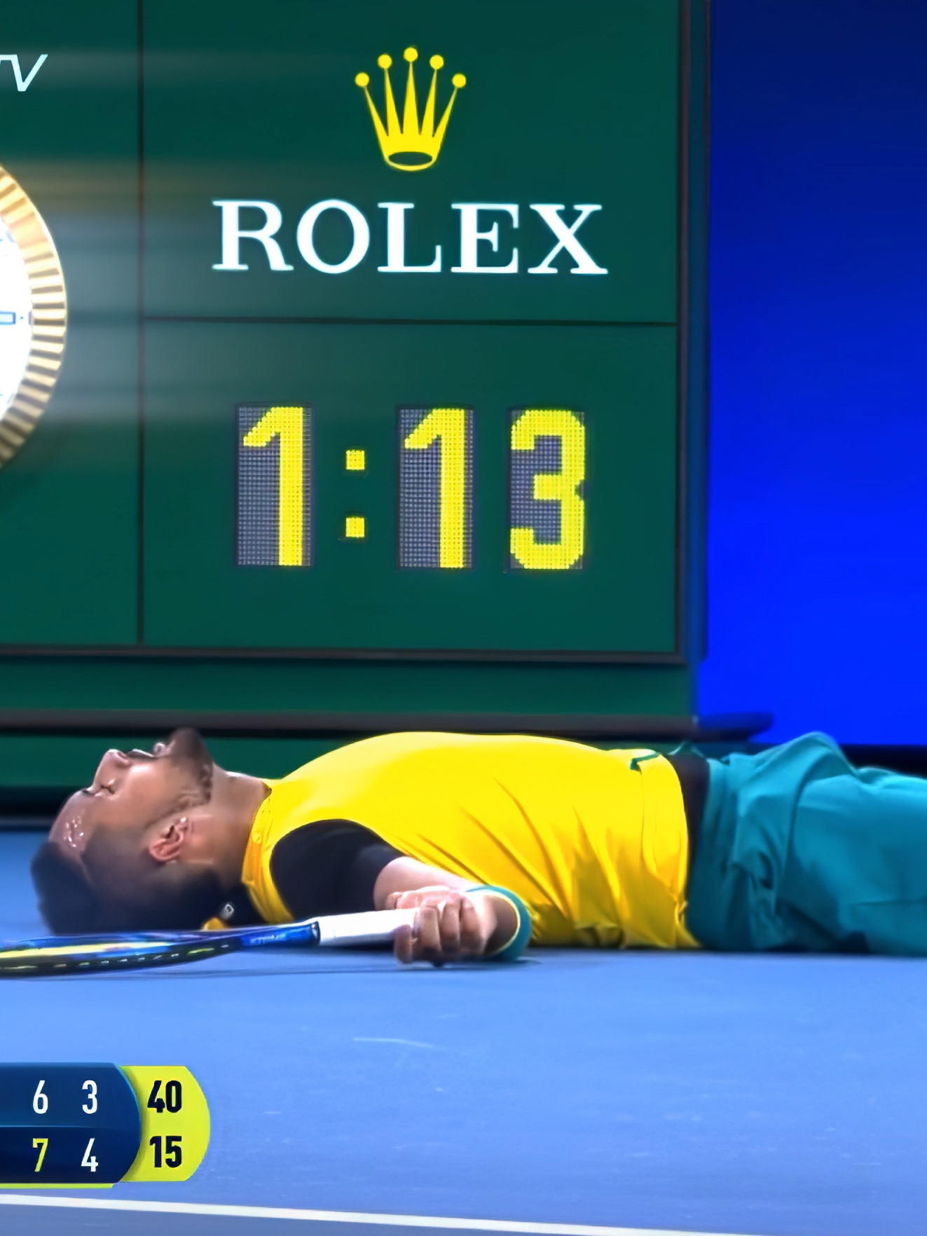 Bro really gave it his all..😭 #nickkyrgios #tennis #edit #fyp #viral #stefanostsitsipas|| 🎥 @atptour@tennistv