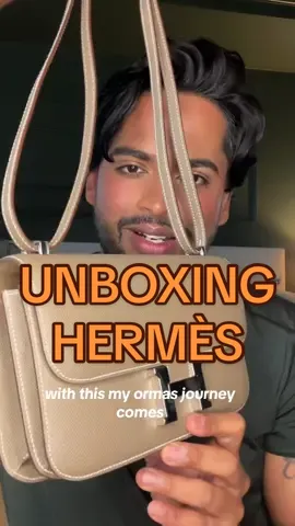 Replying to @Princess19508 First time #hermesbag unboxing 🧡  #unboxing #luxuryshopping #constanceelan #hermesconstance #loveluxury 