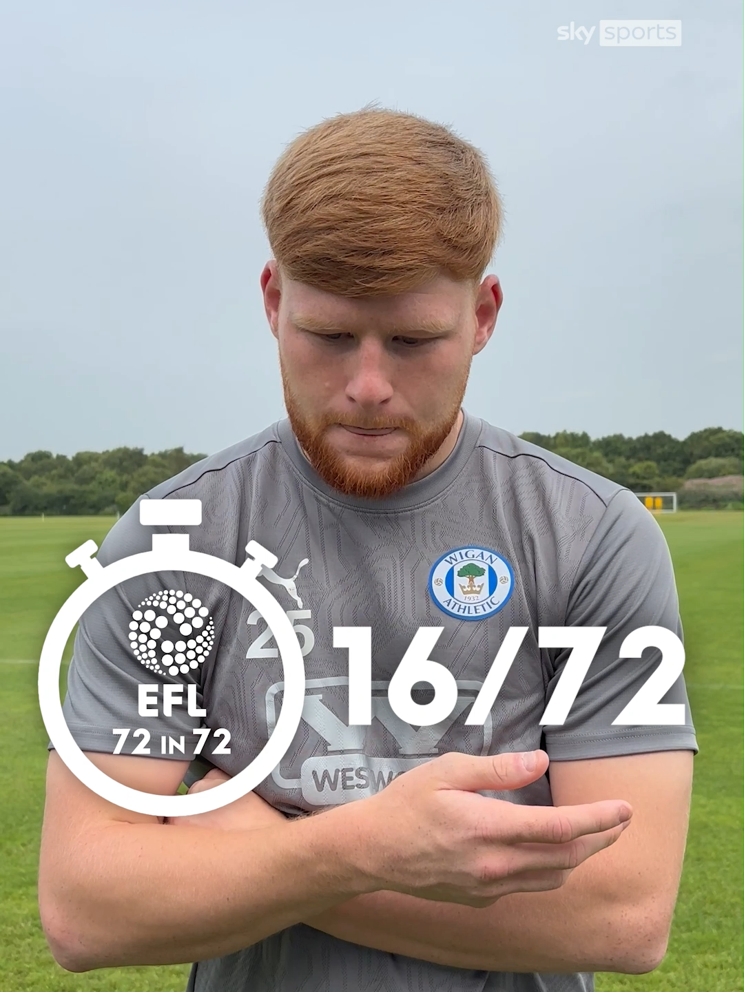 Wigan's Josh Stones takes on the 72 in 72 challenge 😅 #eflisback #72live #skysports #wigan #efl #leagueone