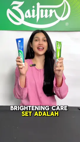 Nak putihkan gigi, tapi susah nak pilih ubat gigi pemutihan yg sesuai untuk gusi sensitif Jangan risau ! Zaitun brightening care set adalah best solution untuk anda, cuba & dapatkan sekarang di live kami ! #fyp #zaituntoothpaste #whiteningtoothpaste #ubatgigizaitun 