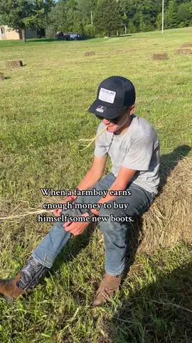 The pride they get when they actual earn their own money to buy their own stuff. #farm #farmboy#farmfamily
