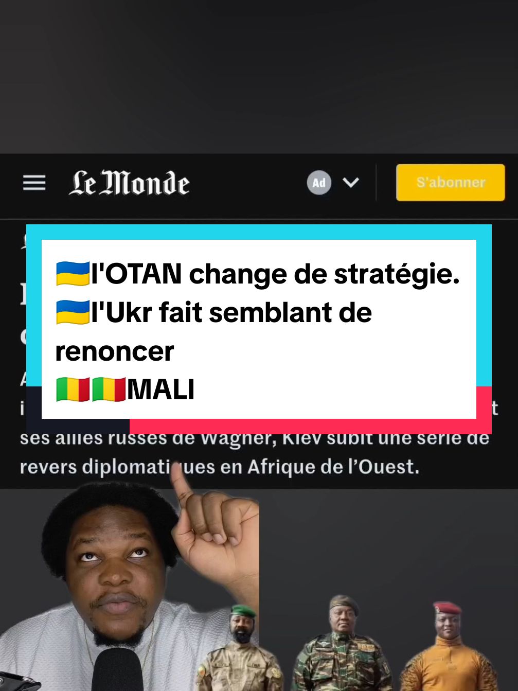 🇲🇱MALI | 🇺🇦l'OTAN change de stratégie.         🇺🇦l'Ukr fait semblant de renoncer #malitiktok223🇲🇱 #malitikto🇲🇱🇲🇱malitiktok #malitiktok🇲🇱 #malitiktok🇲🇱🇲🇱malitiktok✊✊✊💪🏼✊ #assimigoita #ukraine🇺🇦 #ukraine🇺🇦🇺🇦🇺🇦 #francetiktok #francetiktok🇫🇷 #francetiktok🇨🇵 #poutine🇷🇺 #poutine #russie #russie🇷🇺 