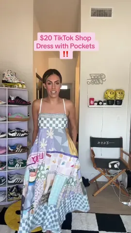 If youre looking for a last minute vacation dress, this one is perfection! Its so comfortable and the pockets are super helpful! #dresses #summerdresses #dress #fashioninspo #tiktokshopfinds #TikTokShopFashion 