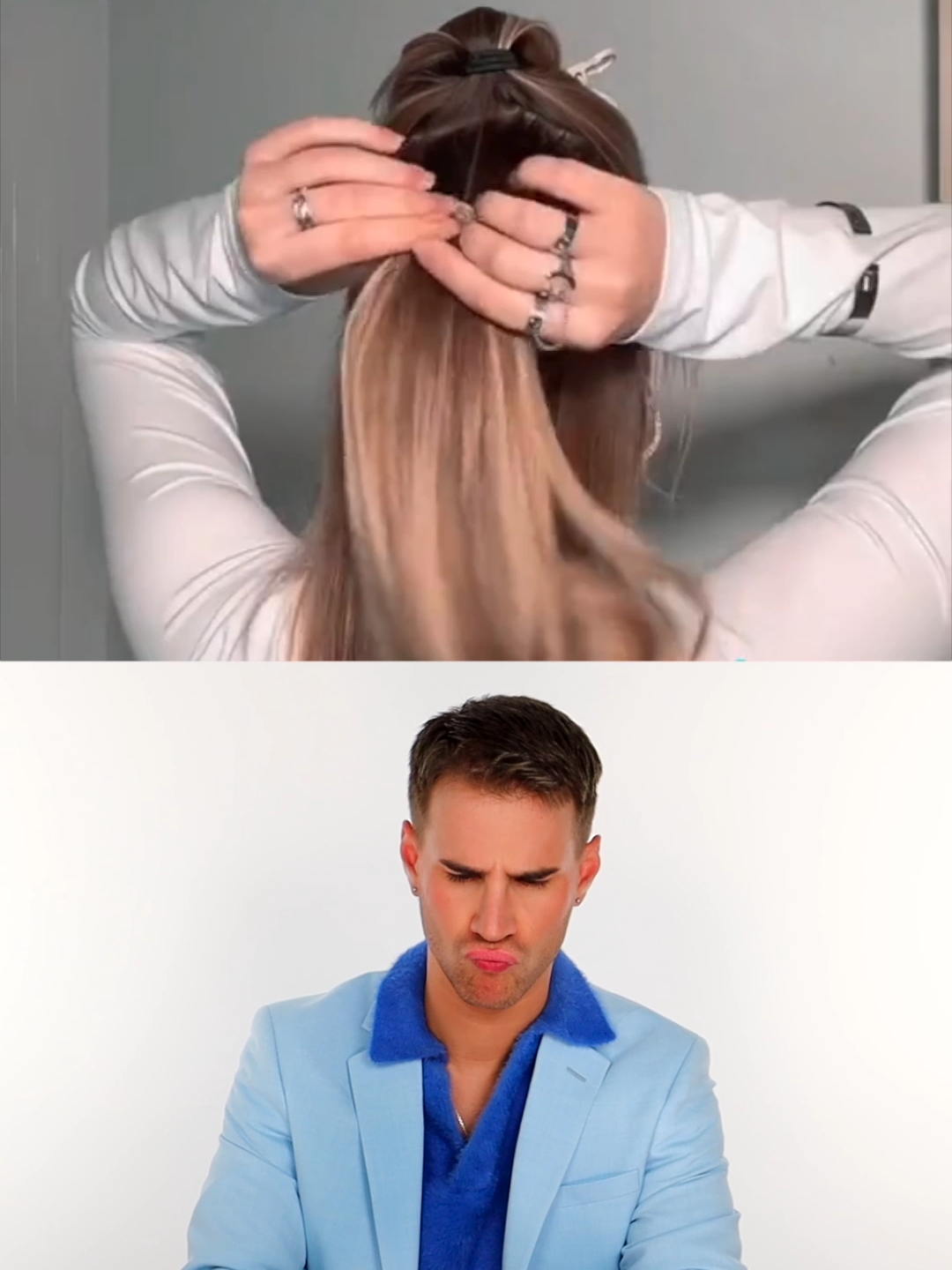 Part 1: I Tried Tiktok Hair Hacks (and failed) So You Don't Have To #hairdresserreacts #hairhacks #hairtok #hairfail