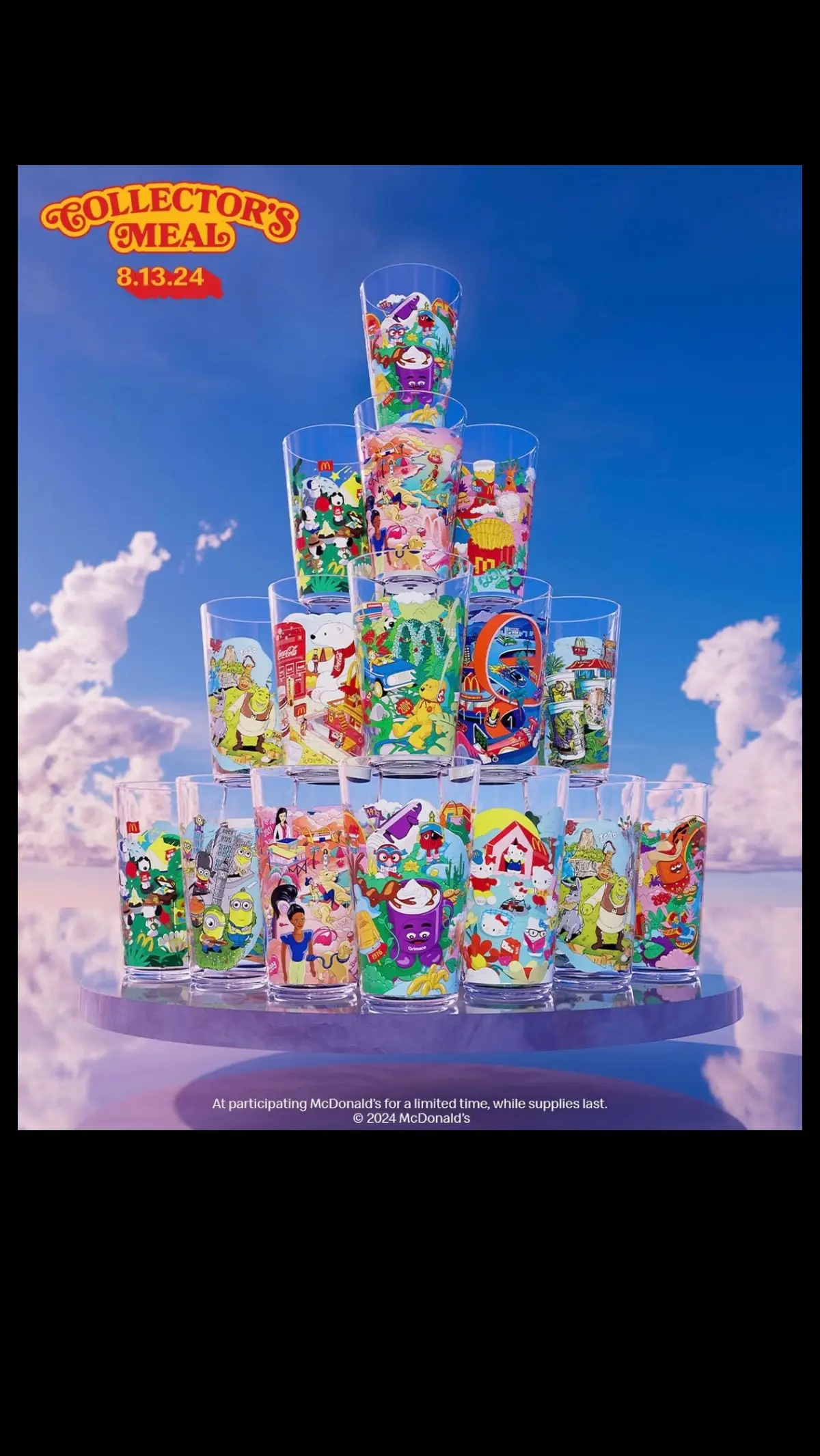 ❤️  in 20 years ur gonna be happy u collected all 6 limited edition cups. Collector's Meal 8.13. #hellokitty#shreck#universal#barbie#cocacola#dreamworks#universalpictures#tyinc#collectibles 