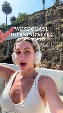 First ever running vlog and I ran into 100+ dolphins🥹🐬🌊 #runningvlog #Running #runningupthathill #runningchallenge #runningmotivation #hokaoneone #dolphins #westcoast 