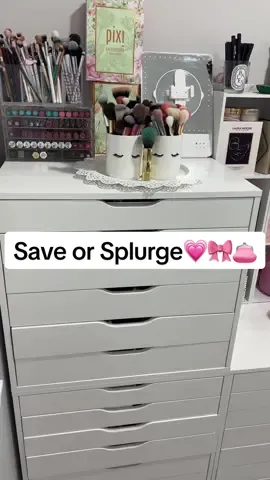 Save or splurge! Face products edition. 🛍️💕🎀 #makeup #makeupcollection #saveorsplurge #BeautyTok #fy #reviews 