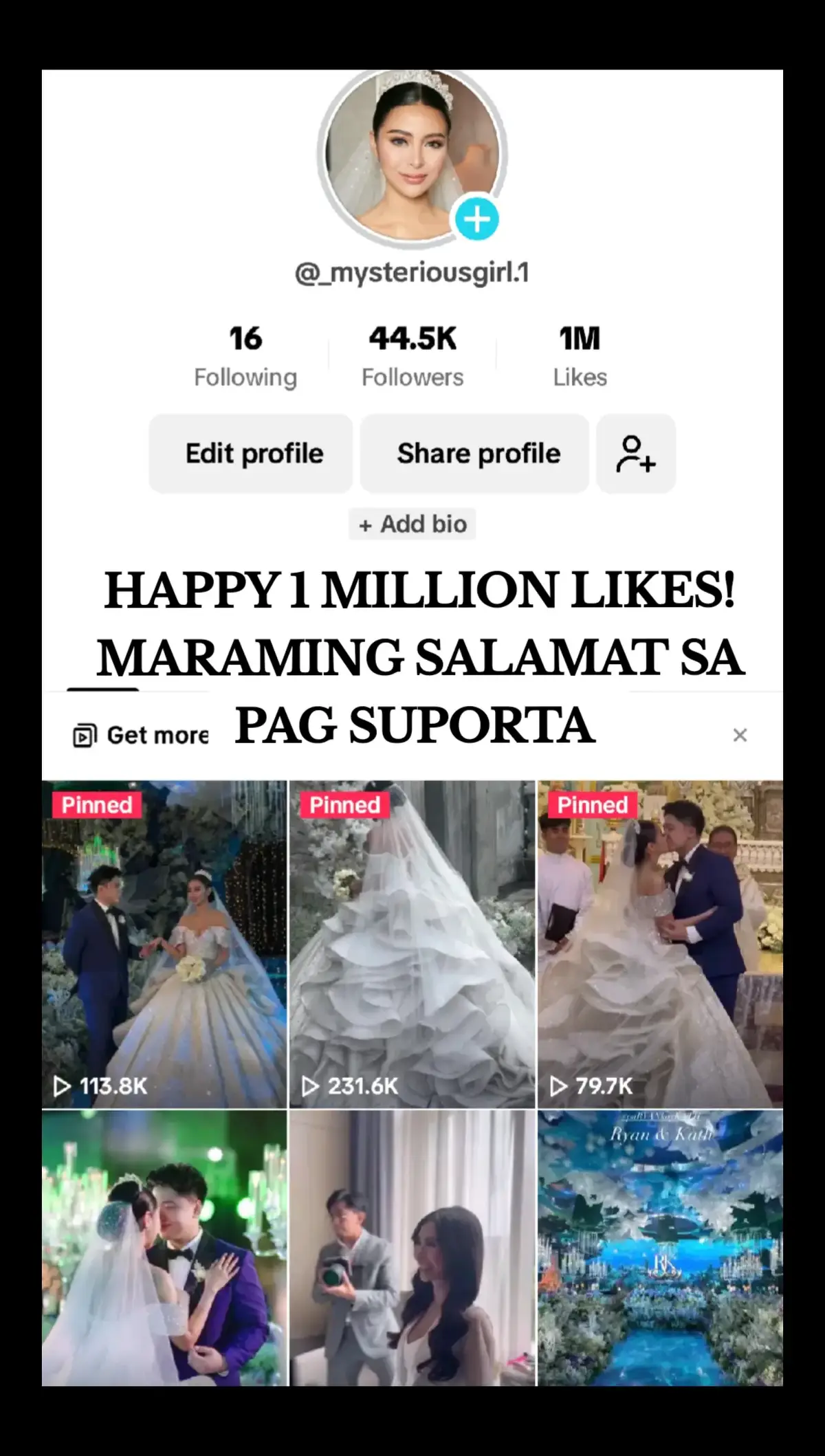 HAPPY 1 MILLION LIKES! SALAMAT SA PAG SUPORTA ❤️ #1million #foryou #foryoupage #fypシ #tiktok 