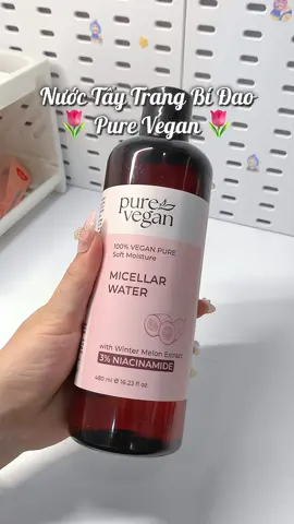 Nước tẩy trang bí đao Pure Vegan #review #unboxing #purevegan #nuoctaytrang #taytrang #reviewlamdep #lamdep #chamsocda #nuoctaytrangthuanchay #nuoctaytrangbidao #xuhuong #viral 