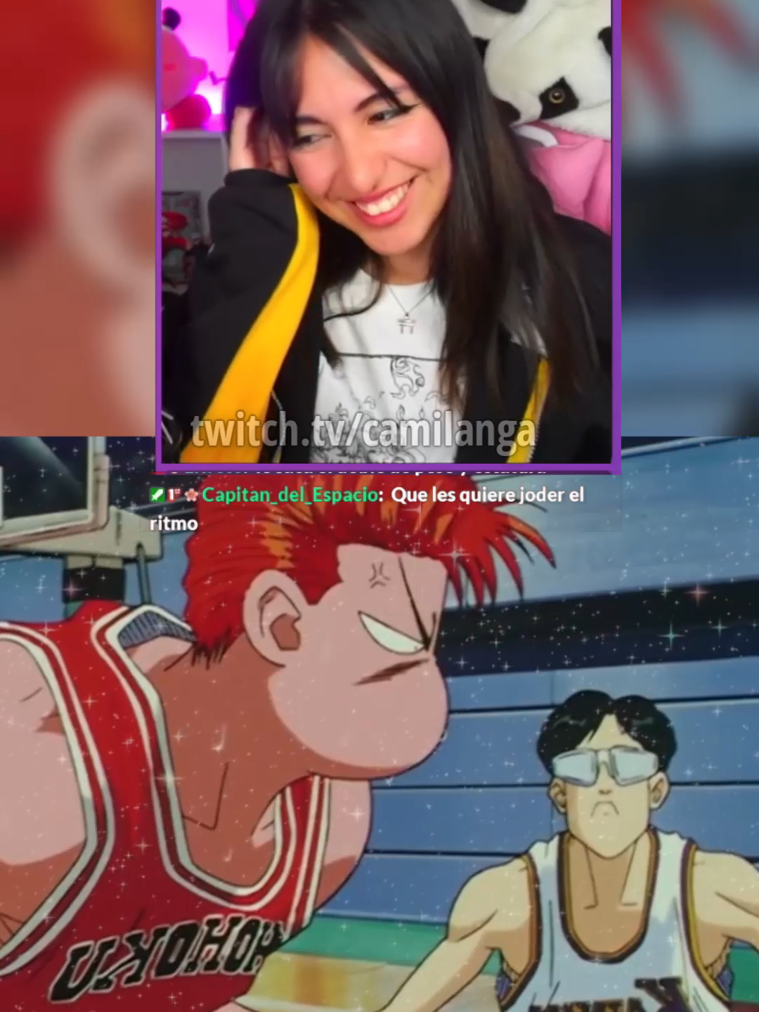 #slamdunk #hanamichi #sakuragi #reaccion #reaction #camilanga #stream #anime #manga #mitsui #basquet #basket #anzai #ryota #shoyo #rukawa