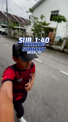 Minggu ke-10 training half marathon dan masih tak boleh komited training setiap hari. Training lewat malam dalam pukul 10+ sampai pukul 12 ke atas Namun, aku berjaya break PB half marathon timing 1 jam 51+ minit. Akhirnya pada minggu ke-10 dapat buat sub 2 jam walaupun selepas 15km dah start rasa barai sebab tak prepare dan plan betul-betul nak buat HM distance.  Jauh lagi perjalanan namun kita akan fight sampai dapat sub 1 jam 40 minit!  #halfmarathon #fyp #pelarikonten 