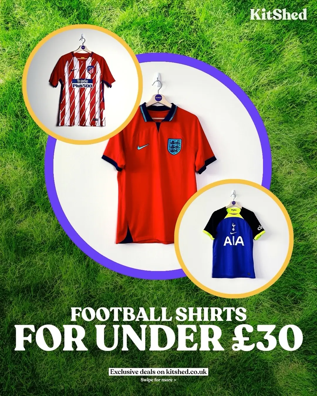 Authentic football shirts for less than £30 available now!