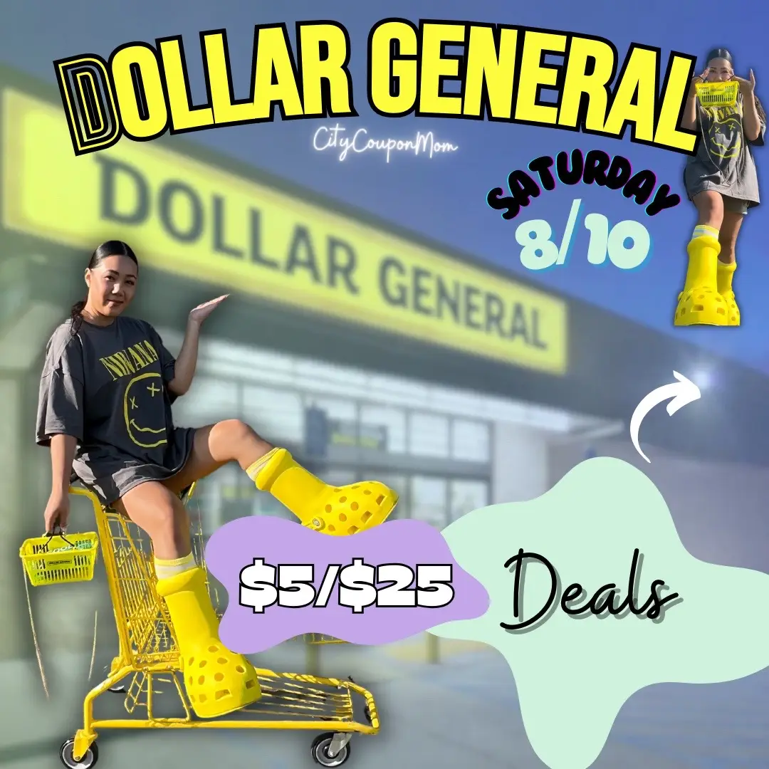 Here’s some Dollar general deals & options for 8/10 Saturday only!  - Sat 8/10 only!  - Make sure subtotal is at the threshold  - New system? Make sure subtotal is at $25 after any DG store coupons (not including the $5/$25) - New system store? Scan a paper $5/$25 - How to tell new system store? Receipt will say “SALES TRANSACTION” on top & $5/$25 will print separately somewhat cut off from the receipt. - Substituting? Make sure item qualifies for coupon by either scanning the item to see if it attaches or click the coupon to see eligible products #dollargeneraldeals #dollargeneralcouponing #coupon #couponing #coupontok 