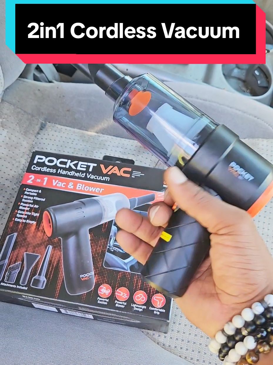 This 2in1 handheld Cordless Vacuum is the best way to clean any space on the go ☺️#carsoftiktok #CleanTok #vaccum #tech #gadgets #family #musthaves 
