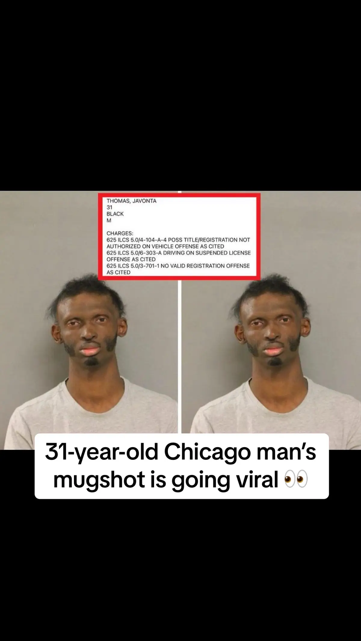 31-year-old Chicago man’s mugshot is going viral 👀