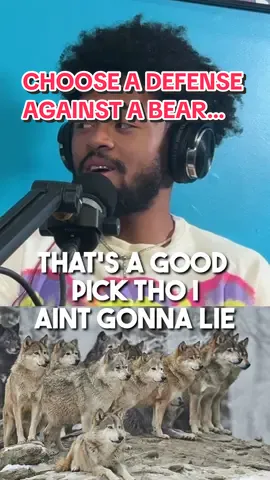 What animals are you picking to defend you 😳🐻 LMK ⬇️ #noregulars #podcast #fypツ #wouldyourather #animals #attack #clips 