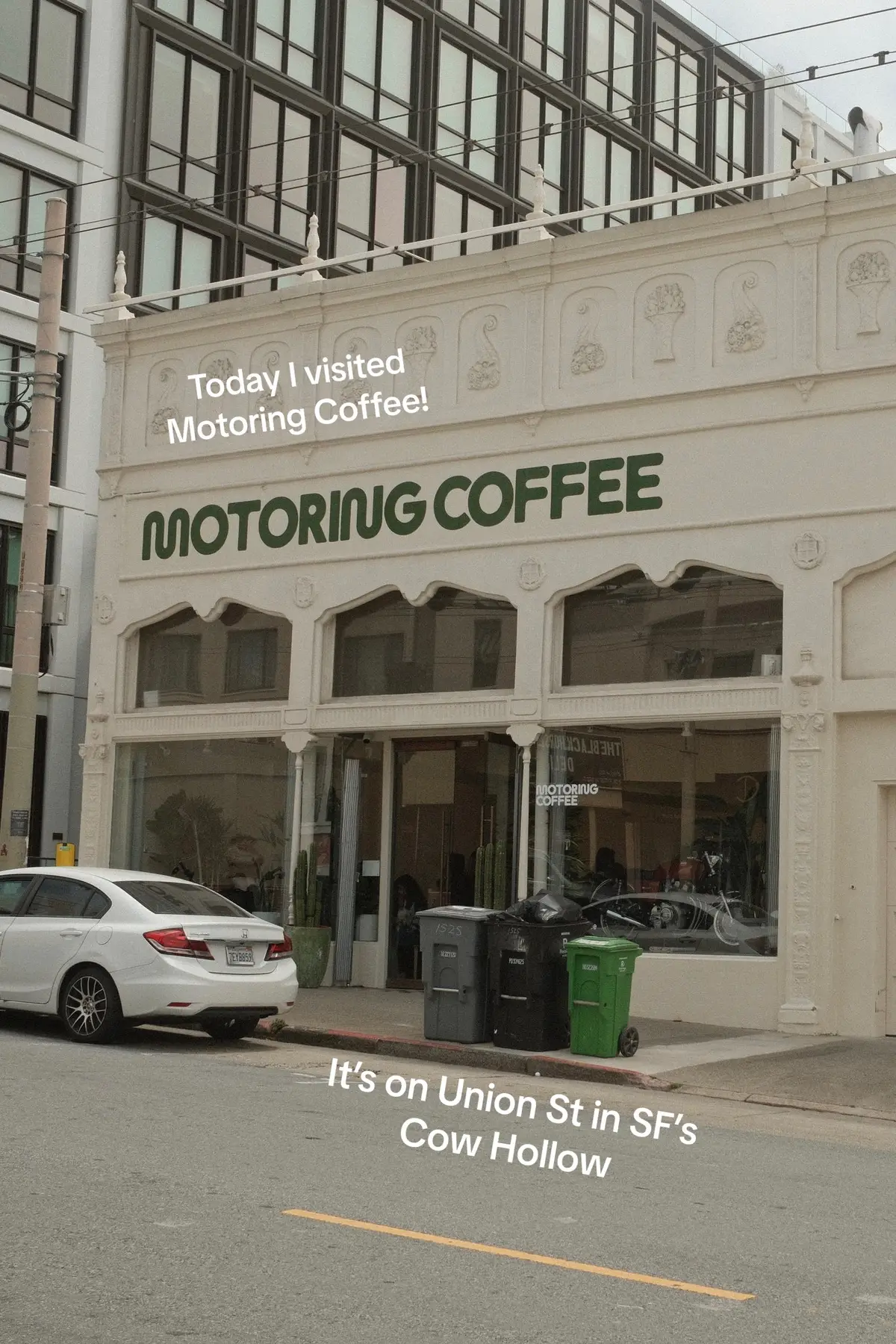 Today i went to Motoring Coffee! I went around 1pm and the line wasnt too bad, waited about 10 min for coffee. The interior is amazing and coffee is worth having again. Definitely coming back! #coffeeshop #vibes #motoringcoffee #motoringcoffeeclub 