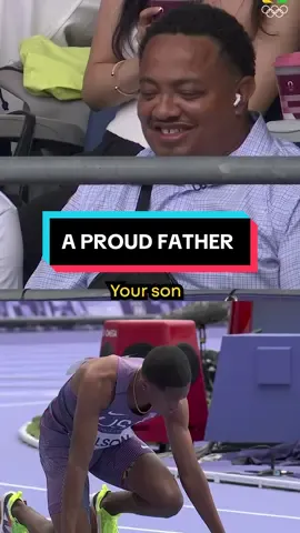 A proud dad moment. 🥺 Quincy Wilson is now the youngest male track & field athlete to compete at the Olympics or Team USA. #ParisOlympics #usa #paris #trackandfield 