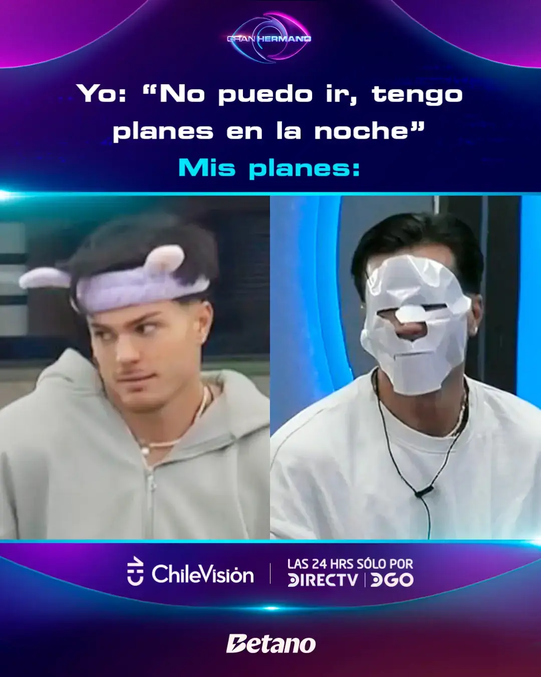 ¡NO MOLESTAR, POR FAVOR! 💆🏻‍♂️💅 #GranHermanoCHV Presentado por @betano_chile 🤩 