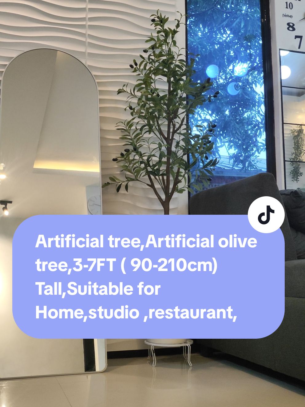 Artificial tree,Artificial olive tree,3-7FT ( 90-210cm) Tall,Suitable for Home,studio ,restaurant, landscape decoration #olivetree #olivetrees #artificialplants #homedecor #artificialolivetree #artificialtree 