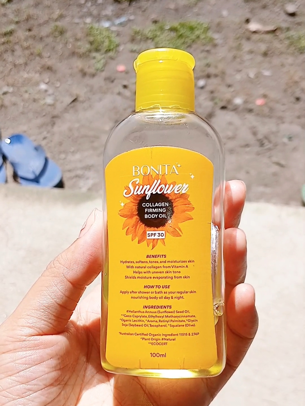 kinis na mukhang kukunin na sa taas let's gow! #bonita #bodycare #bodyoil #sunfloweroil #bodycareroutine #skincare 